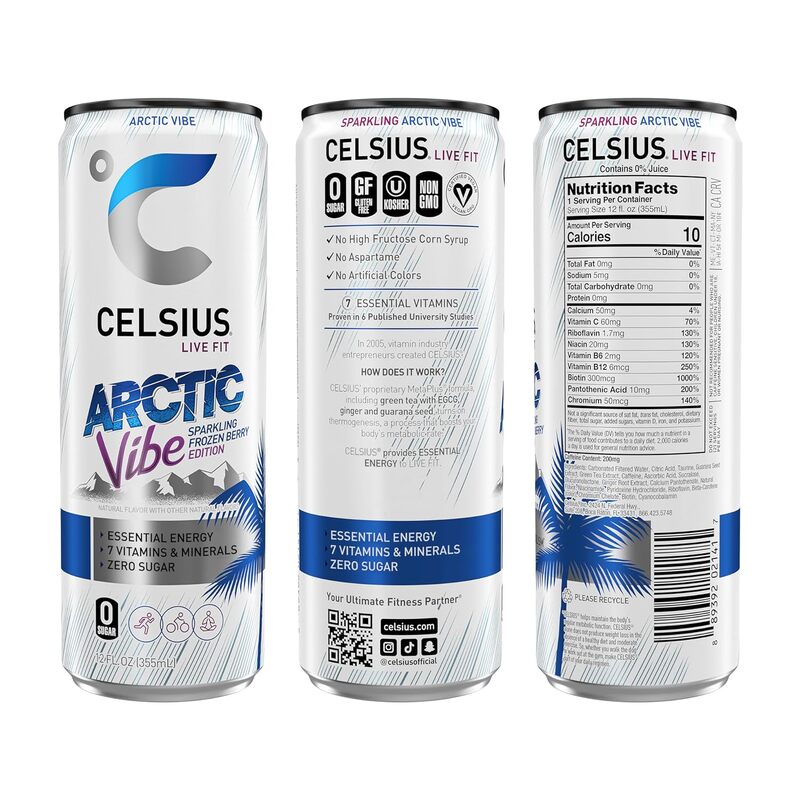 Celsius Fitness Drink 12oz 12/Case Arctic Vibe