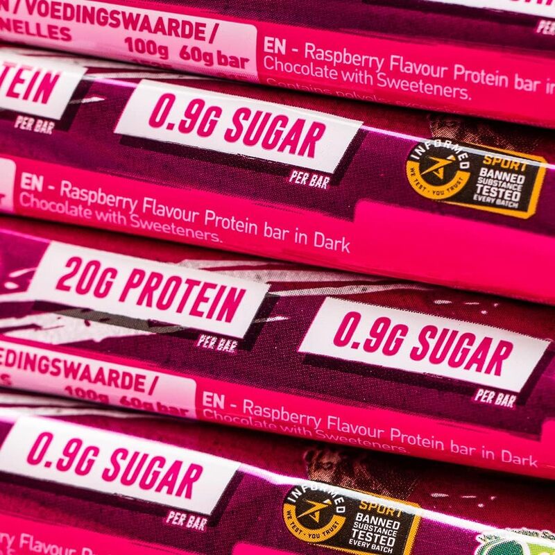 Grenade High Protein Low Sugar Bar Dark Chocolate Raspberry 60g Pack of 12