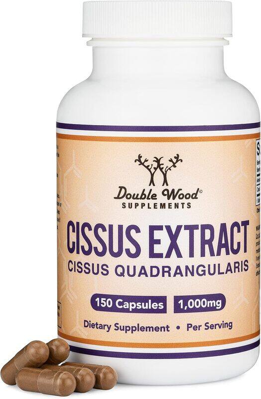 

Double Wood Cissus Extract Supplement for Joint and Tendon Health 500 mg 150 capsules