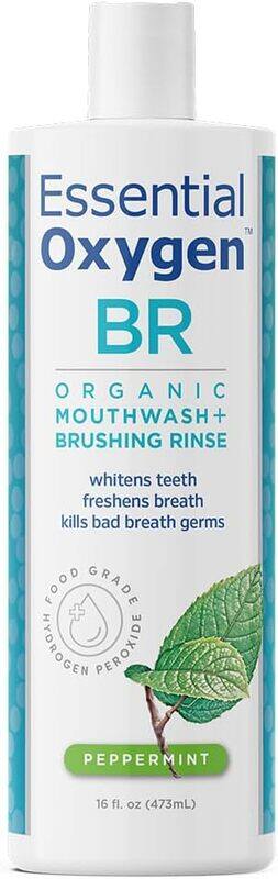 

Essential Oxygen BR Organic Mouthwash + Brushing Rinse Peppermint 16 fl.oz 473ml