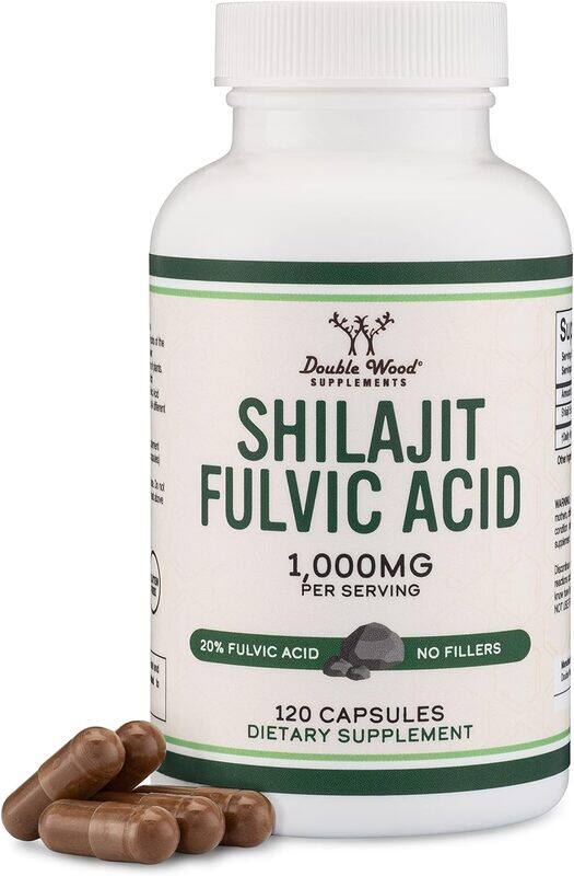 

Double Wood Supplements Double Wood Shilajit Fulvic Acid Supplement 1000 mg per Serving 120 capsules