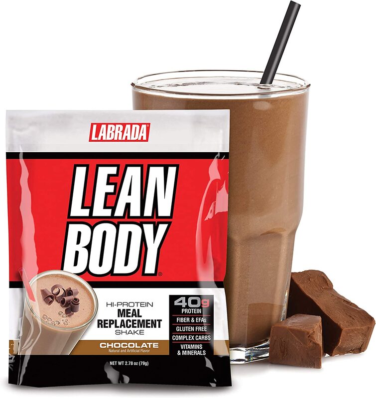 Labrada Lean Body Hi- Protein Meal Replacement Shake, 20 Pieces x 40g, Chocolate