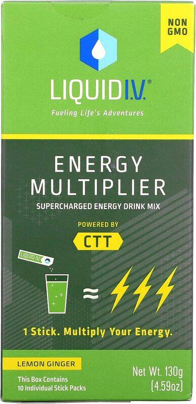 

Liquid IV Hydration Multiplier 0.56oz 10serv Lemon Ginger