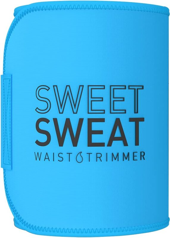 Sports Research Sweet Sweat Waist Trimmer with Latex Free Neoprene Sauna Belt, Medium, Neon Blue