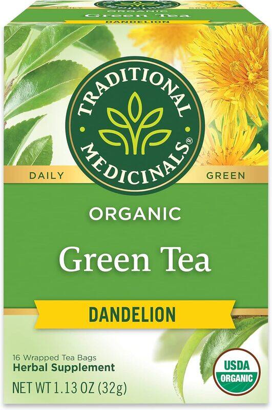 

Traditional Medicinals Organic Green Tea Dandelion 16 Wrapped Tea bags 32g