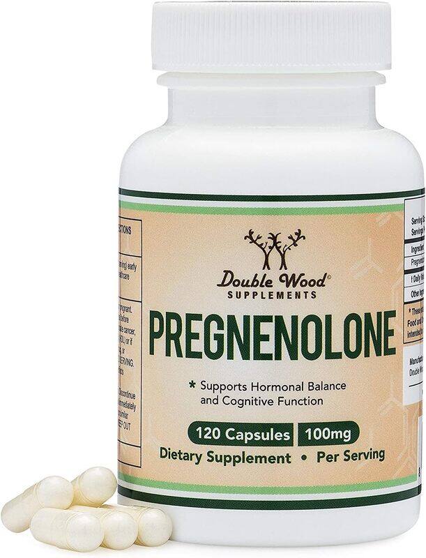 

Double Wood Supplements Double Wood Pregnenolone Supplement Supports Hormonal Balance and Cognitive Function 100 mg 120 capsules