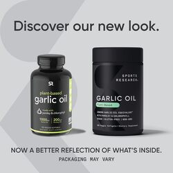 Sports Research Garlic Oil Plant Based with Parsley 150 veggie softgels
