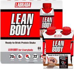 Labrada Lean Body RTD Whey Protein Shake, 16 Pieces x 8.45oz, Chocolate