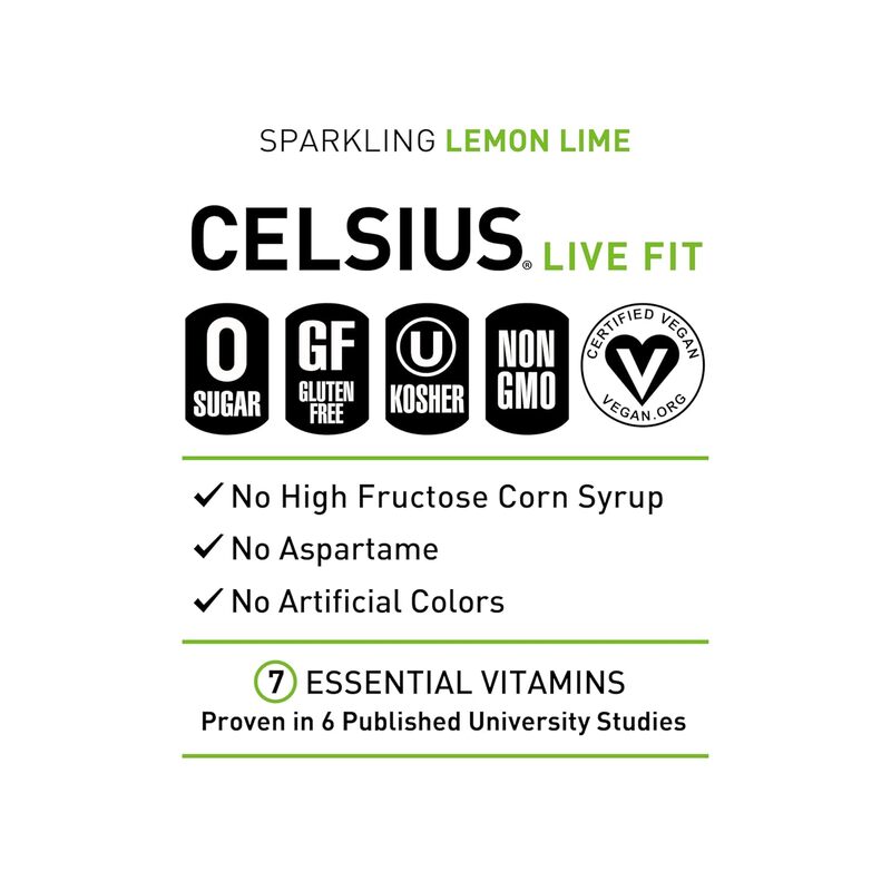 Celsius Fitness Drink 12oz 12/Case Lemon Lime