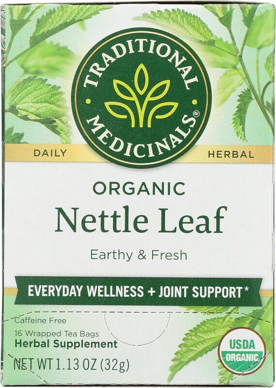 

Traditional Medicinals Organic Nettle Leaf Earthy & Fresh Everyday Wellness + Joint Support 16 Wrapped Tea bags 32g