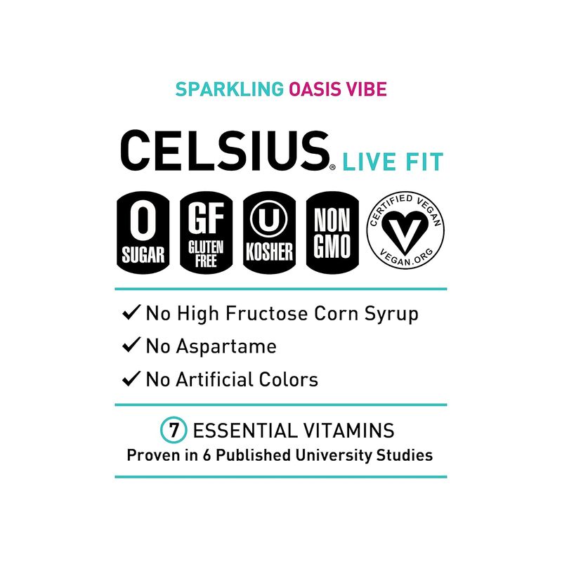 Celsius Fitness Drink 12oz 12/Case Oasis Vibe