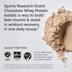 Sports Research Whey Protein Isolate, Dutch Chocolate, 5 lbs (2.27 kg)