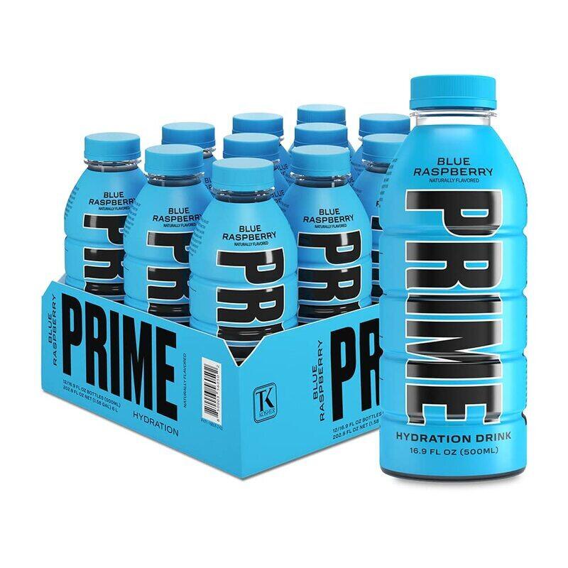 

Prime Hydration Drink Blue Raspberry, 500ml, (Pack of 12)