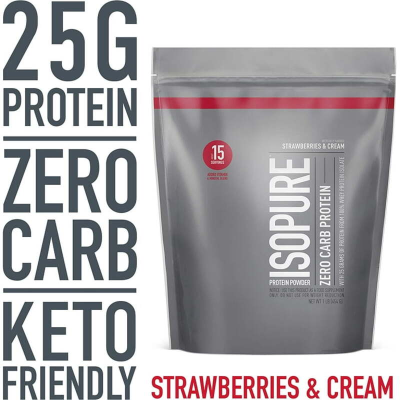 NB Isopure Zero Carb 1lb Strawberry Cream