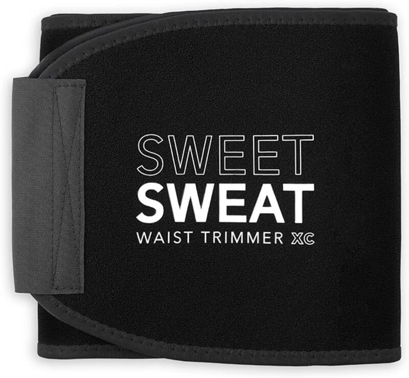 Sweet Sweat Waist Trimmer 'Xtra Coverage' Belt Black/White Small