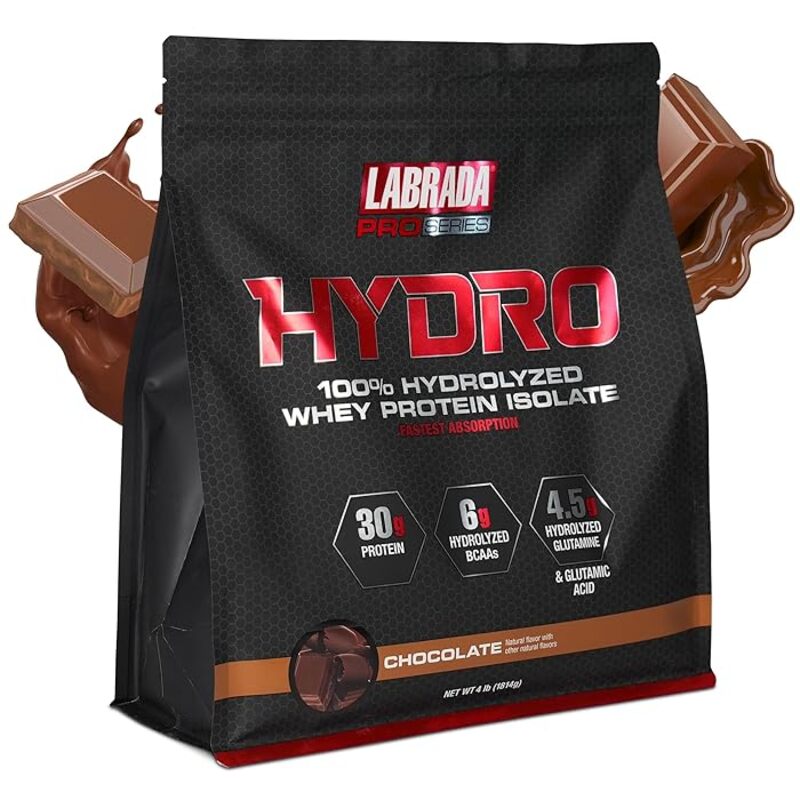 Labrada ProSeries Hydro 100% Hydrolyzed Whey Protein Isolate 4lb Chocolate