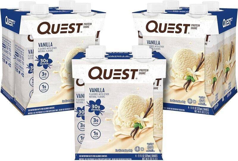 

Quest Nutrition Quest Protein RTD 11.oz 12pcs 3/4pack Vanilla