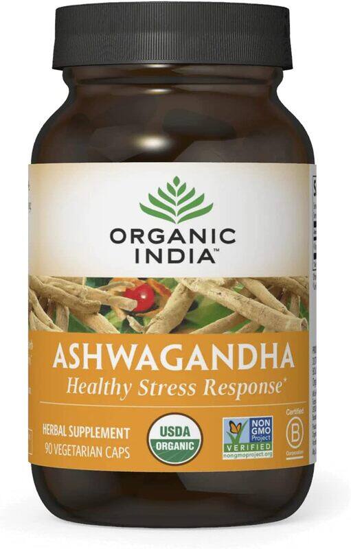 

Organic India Ashwagandha Healthy Stress Response Herbal Supplement 90 Vegetarian Caps