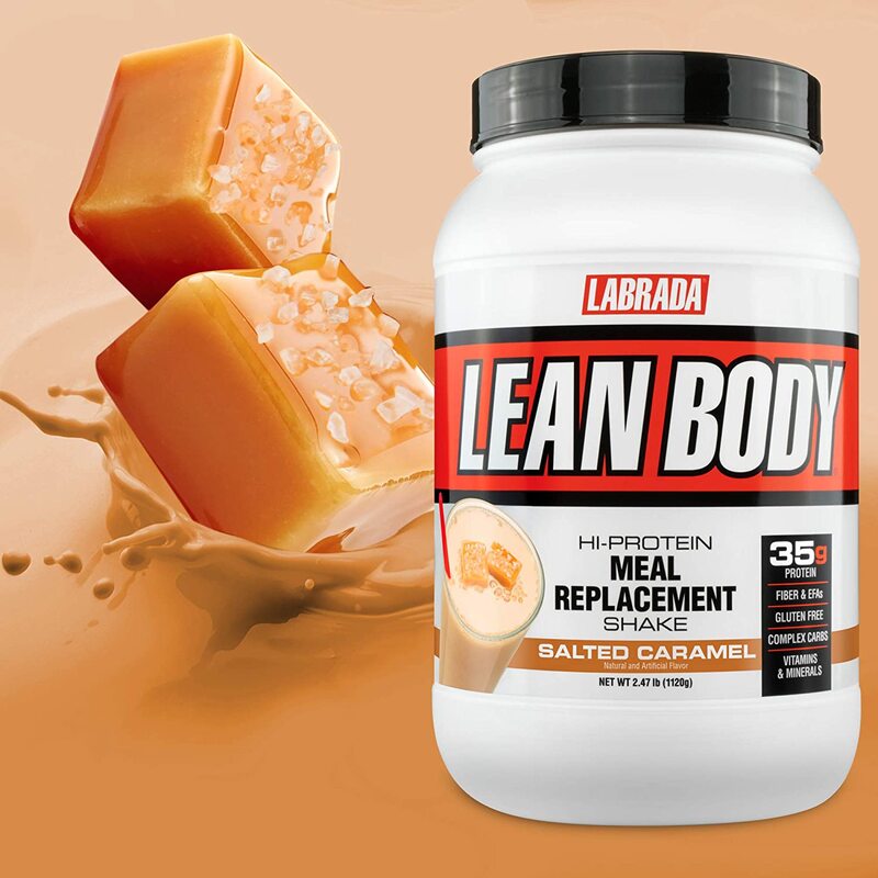 Labrada Lean Body Hi-Protein Meal Replacement Shake, 1120g, Salted Caramel