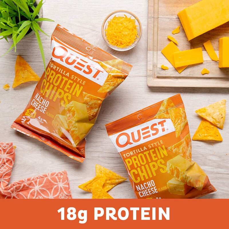 Quest Nacho Cheese Nutrition Tortilla Style Protein Chips, 8 Piece x 32g