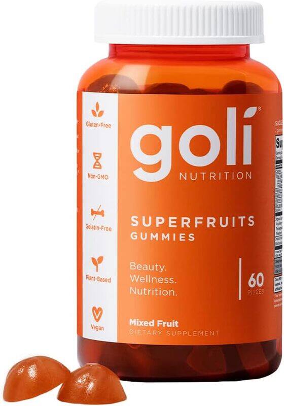 

Goli Nutrition Goli SuperFruits Beauty Vitamin Gummies Mixed Fruits 60 Count
