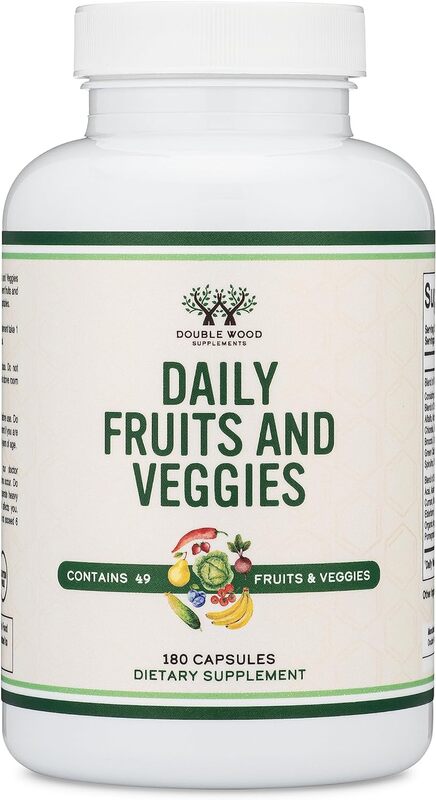 Double Wood Daily Fruits and Veggies Supplement 500 mg 180 capsules