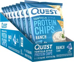 Quest Ranch Nutrition Tortilla Style Protein Chips, 8 Piece x 32g