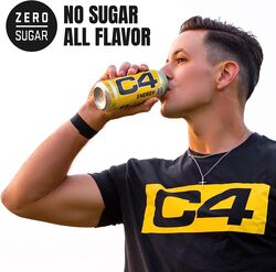 Cellucor C4 Cherry Limeade Original Carbonated Zero Sugar Energy Pre Workout Drink, 12 x 16oz