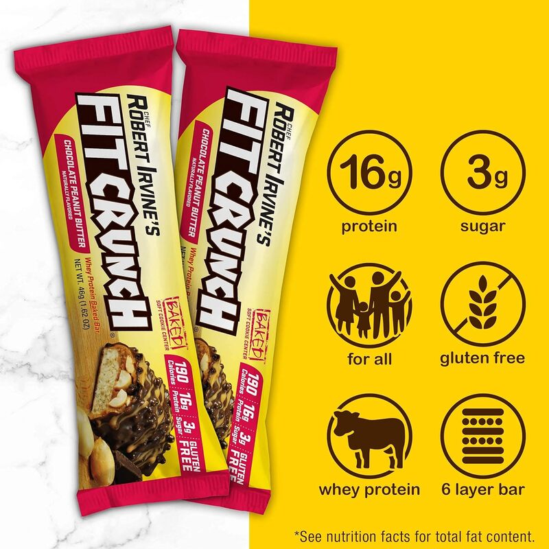 FitCrunch Protein Bar 46gm Chocolate Peanut Butter  1x9