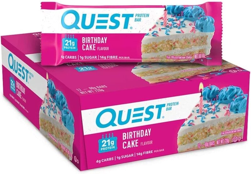 Quest Birthday Cake Protein Bar, 12 Piece x 60g