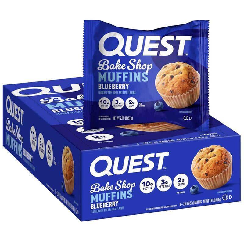 

Quest Bake Shop 57g Blueberry Muffins 1x8