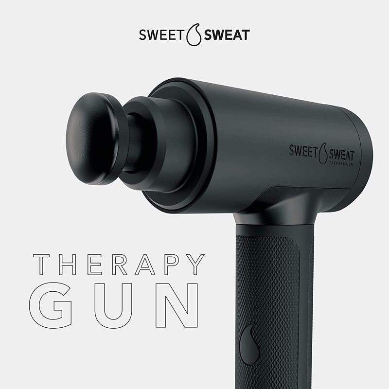 Sports Research Sweet Sweat Therapy Deep Tissue Body Massage Gun with 4 Levels of Massage, Grey
