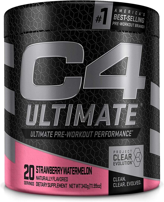 Cellucor C4 Ultimate Pre Workout Powder, 20 Servings, 340g, Strawberry Watermelon