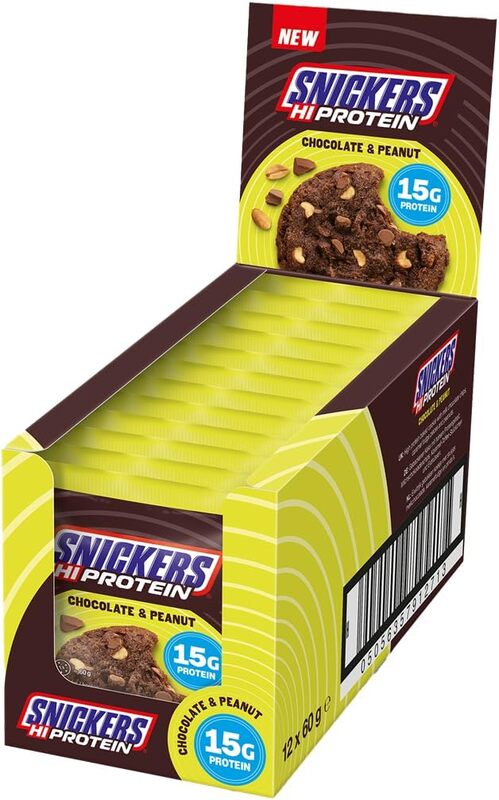 Snickers Hi Protein Chocolate & Peanut Cookies 60g Pack of 12