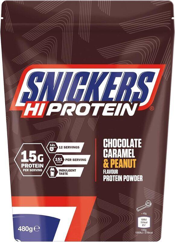 

Snickers Whey Protein Shake Powder 480g Chocolate Caramel & Peanut