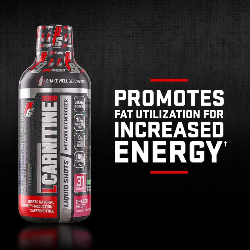 PROSUPPS L-Carnitine 3000 Stimulant Free Liquid Shots for Men and Women - Metabolic Energizer Workout Drink for Performance and Muscle Recovery (Blue Razz)