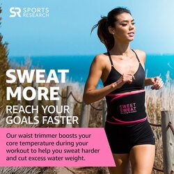 Sports Research Sweet Sweat Waist Trimmer, Small, Pink/Black