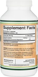 Double Wood Magnesium Malate Supplement 500 mg per Serving 420 capsules