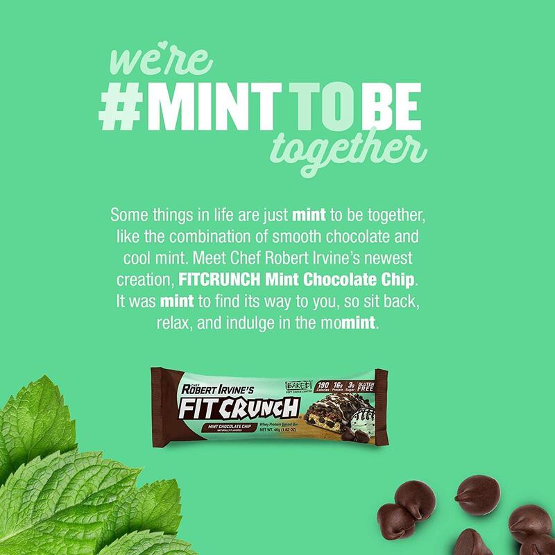 FitCrunch Protein Bar 46gm Mint Chocolate Chip 1x9