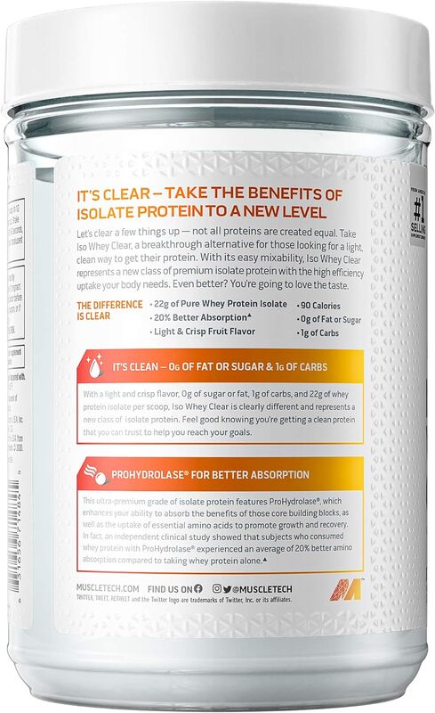 MT ISO Whey Clear Ultra-Pure Protein Isolate Orange Dreamsicle 1.1lb