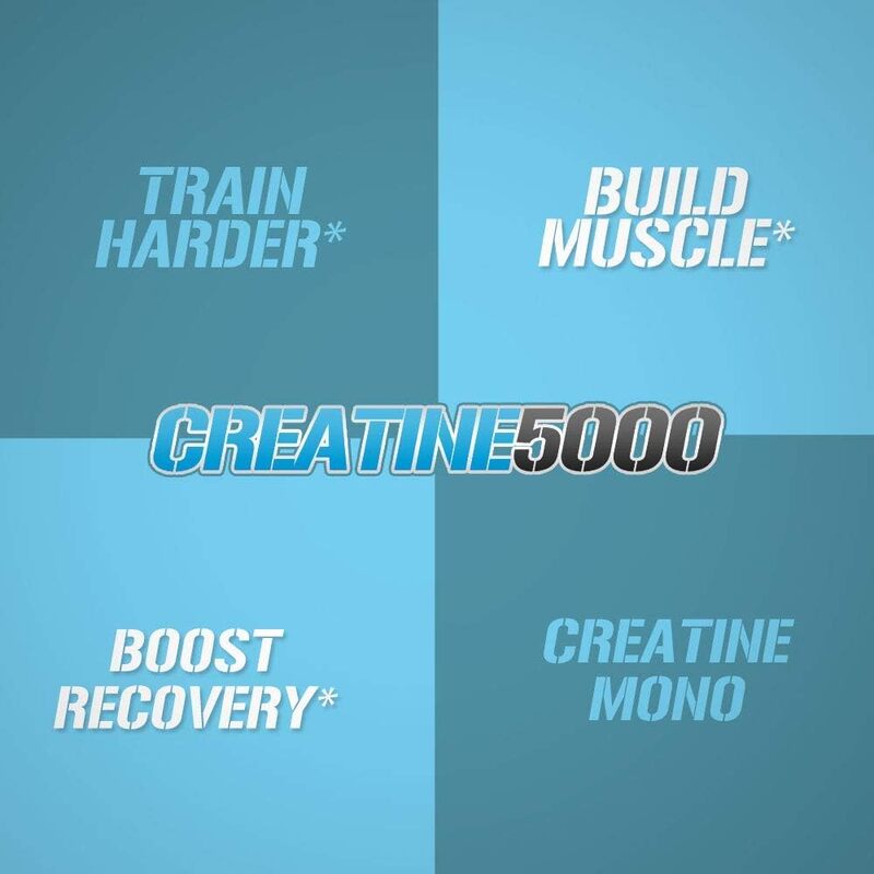 EVL Creatine 5000 Powder Creatine Monohydrate in Each Serving Unflavored 60 Servings