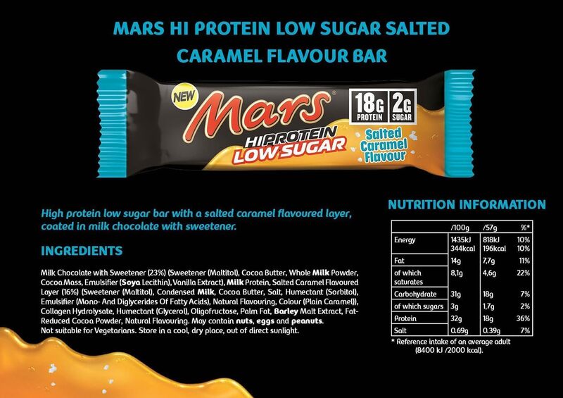 Mars High Protein Low Sugar Bar Salted Caramel 57g Pack of 12