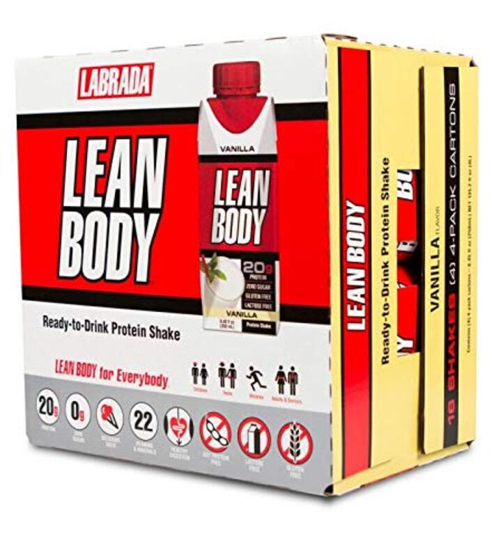 Labrada Lean Body RTD Whey Protein Shake, 16 Pieces x 8.45oz, Vanilla