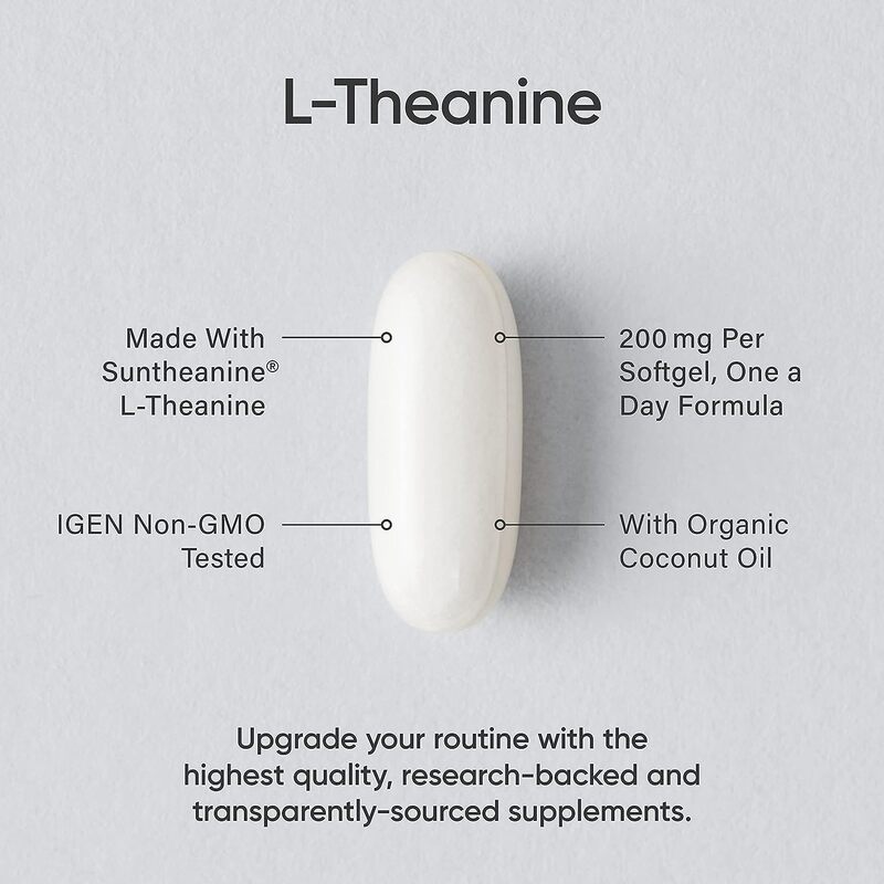 Sports Research L-theanine Supplement, 200mg, 60 Softgels