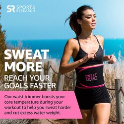 Sports Research Sweet Sweat Waist Trimmer, Medium, Pink/Black