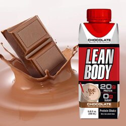 Labrada Lean Body RTD Whey Protein Shake, 16 Pieces x 8.45oz, Chocolate