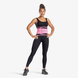 Sweet Sweat Waist Trimmer 'Pro Series' Belt with Adjustable Velcro Straps for Men & Women Black/Pink XL/XXL