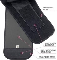Sweet Sweat Waist Trimmer 'Pro Series' Belt with Adjustable Velcro Straps for Men & Women Black/White M/L