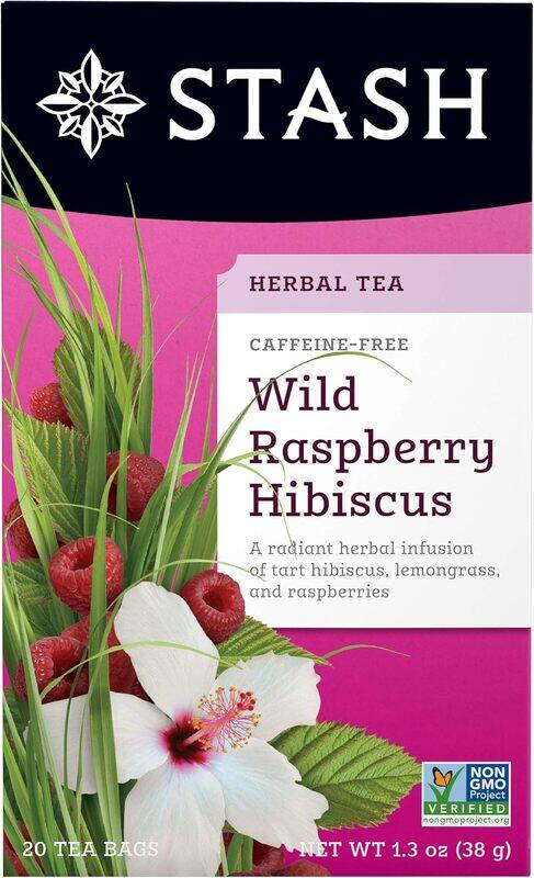 

Stash Herbal Tea Wild Raspberry Hibiscus Caffeine Free 20 Bags 38g