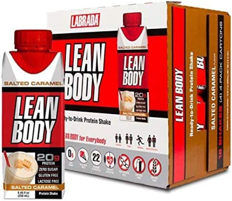 Labrada Nutrition Lean Body Salted Caramel Protein Shake, 16 x 250ml